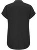 European Women's Cotton Linen Short Sleeve Lapel Button Shirt