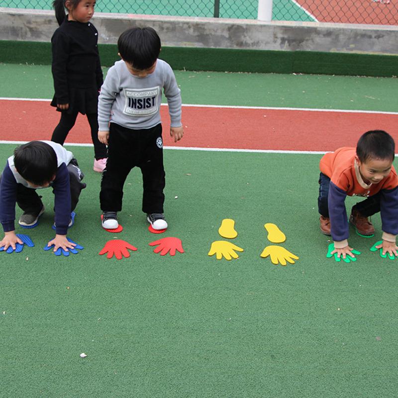 4 Stück Hand Fuß Sport Spielzeug Sensorisches Spiel Pädagogisches Spielzeug für Kinder Outdoor Indoor Krabbeln Springen Aktivität Kindergarten Pro