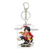 Cartoon Zoro Usopp Luffy Anime Characters Acrylic Keychain Ornaments Fashion Cool Figure Charm Backpack Accessories Keyring Toys