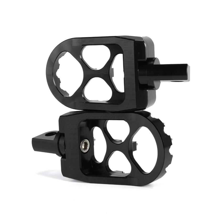 CNC Wide Fat Footpegs Foot Pegs  Rotating Footpegs Black  for  Dyna Sportster Ir
