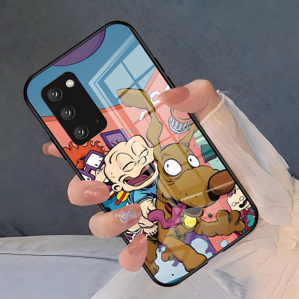 Cartoon R-Rugrats Phone Case For Samsung S26 S25 Plus S20 S20 Plus S22 Ultra S23 FE S21 Plus S21 Ultra Glass Cover