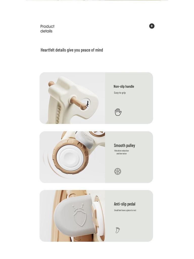 Happy Tree Dual-Use Wooden Rocking Horse & Slider for Infants & Toddlers with Free Shipping