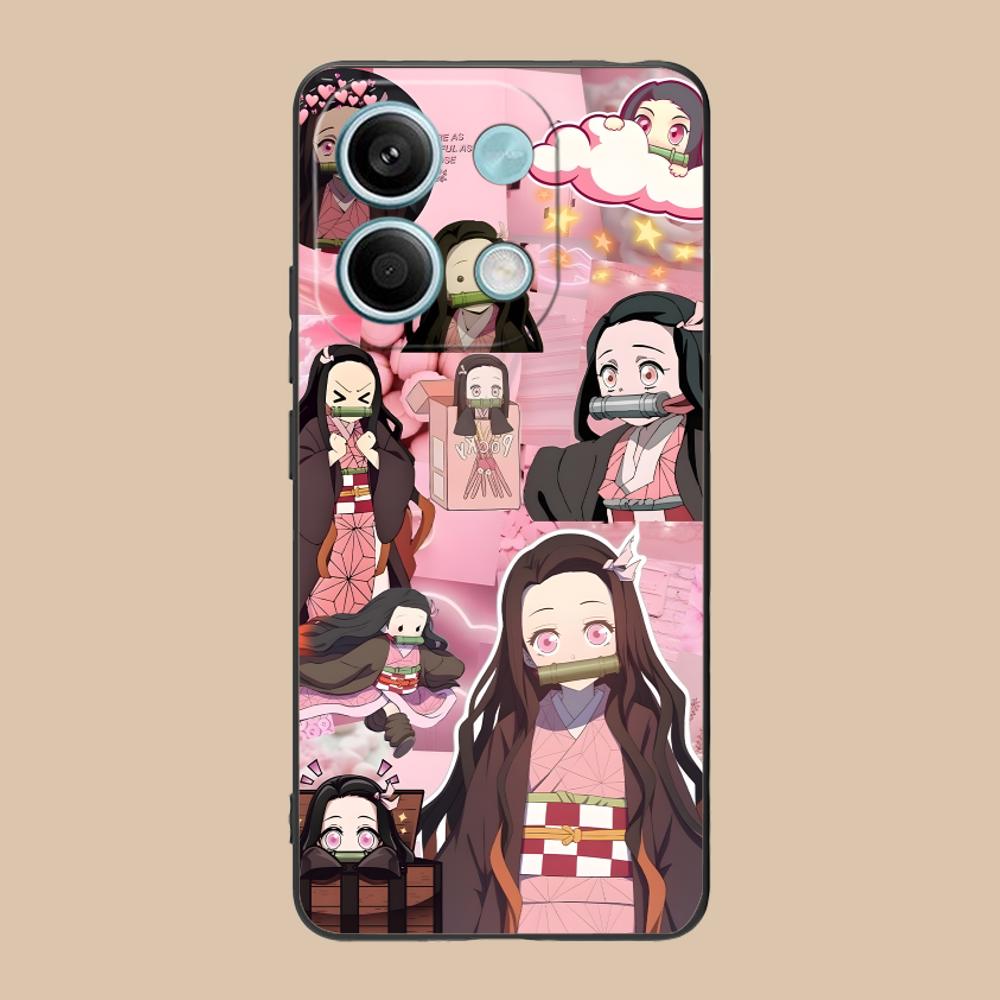 

Blade Extinction Anime Nezuko Phone Case for POCO F7 F6 F5 F4 F3 F2 Pro GT C75 C71 C65 C61 C40 Pro Ultra Colorful Printing Cover Poco C40