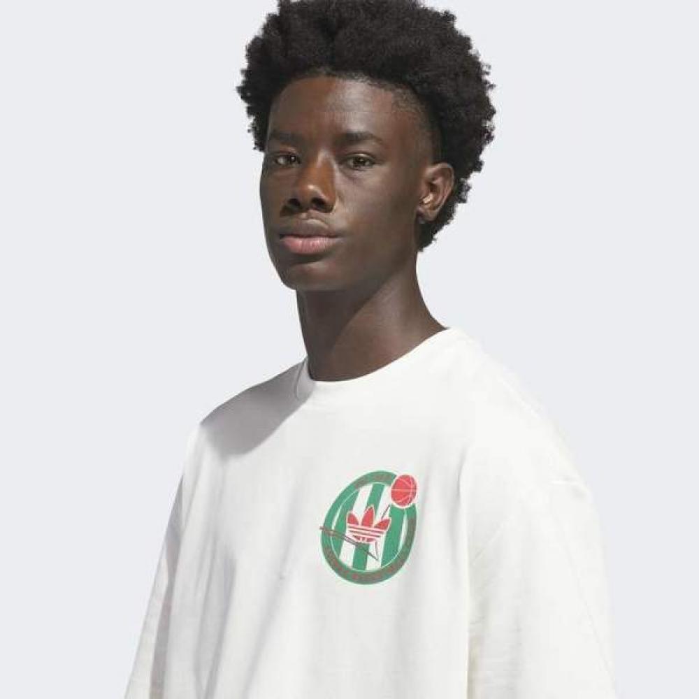 Adidas Unisex Classic Oversize Basketball Crest Tee K...