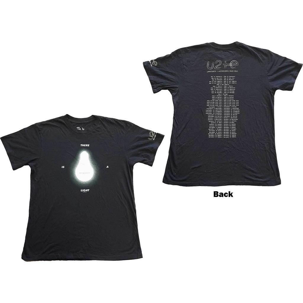 U2 Unisex T-shirt: I E Tour 2015 There Is A Light Back Print ExTour