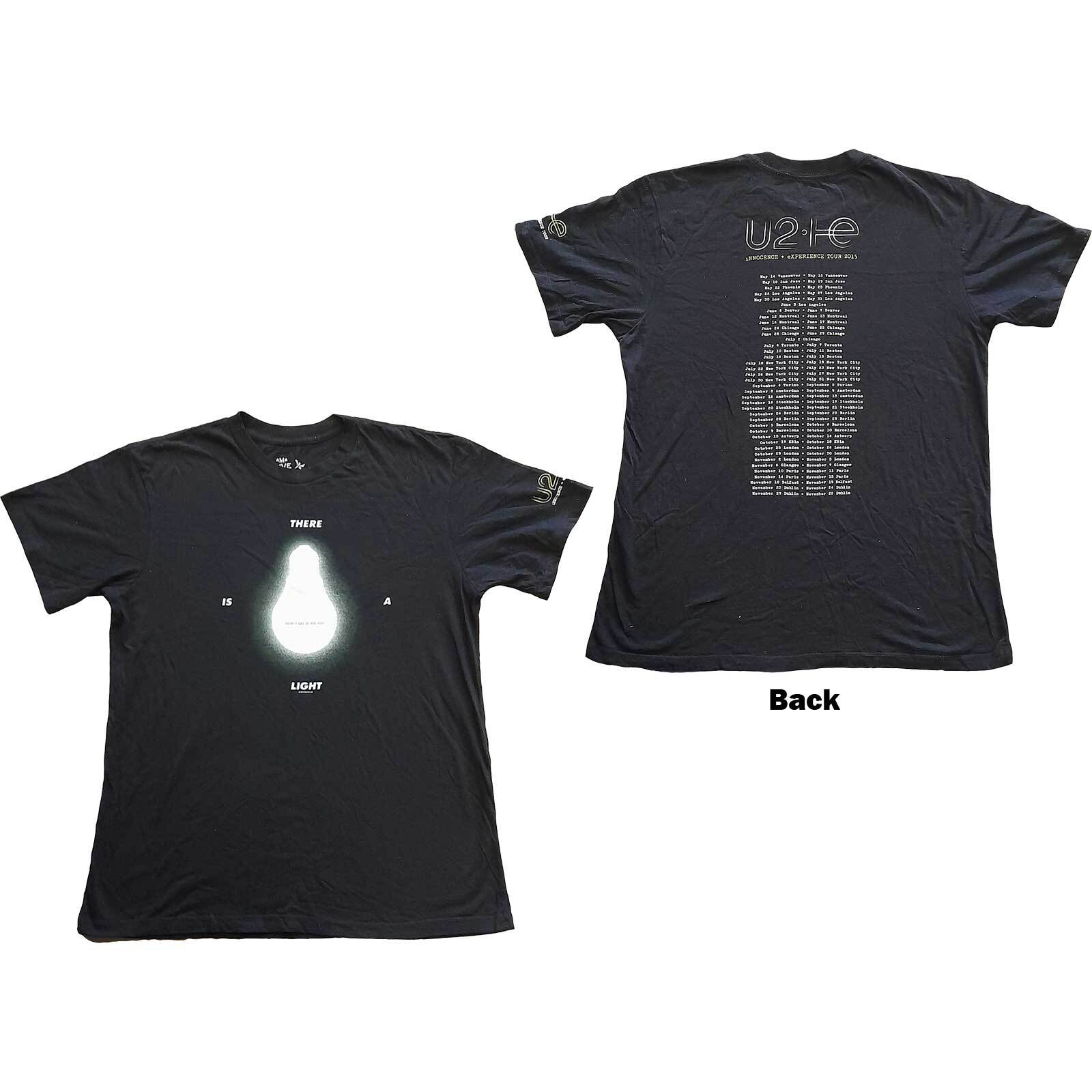 U2 Unisex T-shirt I E Tour 2015 There Is A Light Back Print ExTour S