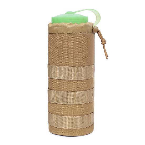 Husă tactică pentru sticle de apă, suport pentru sticle de apă sport, cu șnur deschis în partea de sus și plasă de jos, atașat la centura de rucsac, vestă