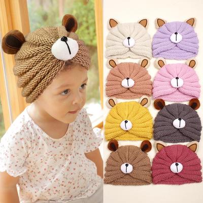 2023 Cute Bear Wool Hat for Kids - Warm & Comfortable for Autumn and Winter