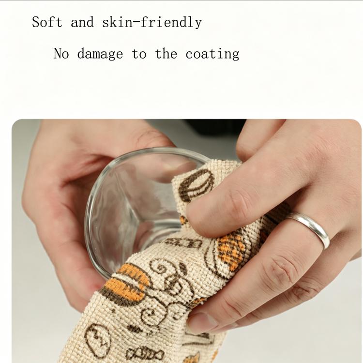 20pcs/roll Multifunctional Printed Tearable Cleaning Cloths, Microfiber Disposable Kitchen Dish Towels for Home Cleaning