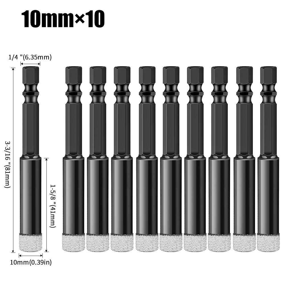 Sets Diamond Angle Grinder Bit Tile Cutter Hole Saw Tools Hexagonal Shank Diamond Drill Bit Dry Vacuum Brazed Drilling Core Bits