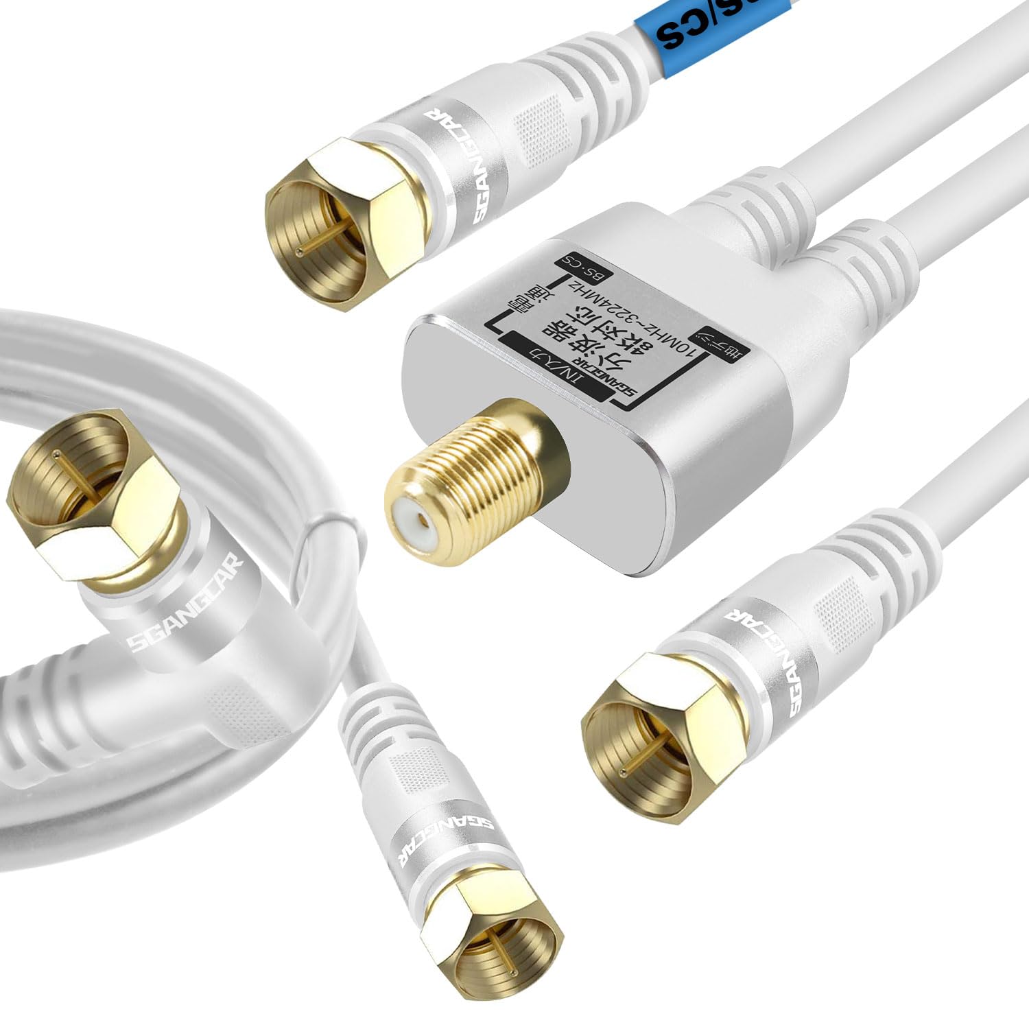 

SGANGCAR Antenna Duplexer 20CM Antenna Cable 4K8K Satellite Broadcasting 3224MHz Digital Broadcast Compatible S-4C-FB 1.5M (Set)
