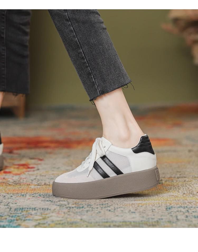 

Женские белые повседневные кроссовки на толстой подошве 2024 года для весны/осени Size 37