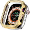 For Apple Watch Series 10 42mm PC Case Hollow Design Rhinestone Decor Watch Frame Cover
