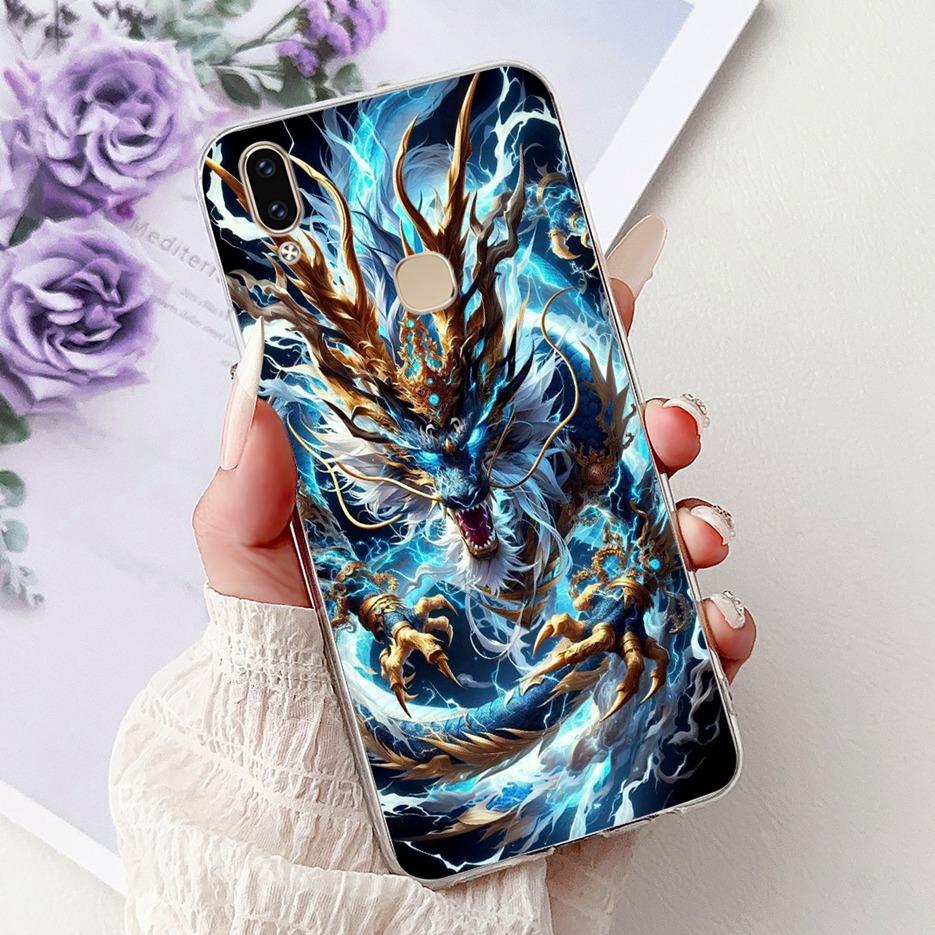 Für Vivo V9 Youth Hülle 1727 1726 Niedliche Liebesherz Bemalte Abdeckung Weiche Dünne Handyhülle Für Vivo Y85 Y89 V 9 Youth VivoV9 6GB Fundas