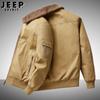 JEEP SPIRIT Men's Retro Pilot Lamb Wool Lined Cotton Jacket