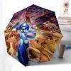 1pc Mega Man Automatic Opening Folding Outdoor Umbrella - 8 Bone Iron Frame, Suitable for Fans, Travel, Daily Use, Gift for Occasions.L013