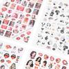 12 Sheet Lips Lady Pattern Nail Art Stickers SelfAdhesive Nail Decals Decoration
