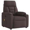 VidaXL Reclining Massage Chair Dark Brown Fabric, Massage Chair, Armchair, Sofa Armchair, Office Chair 4015557