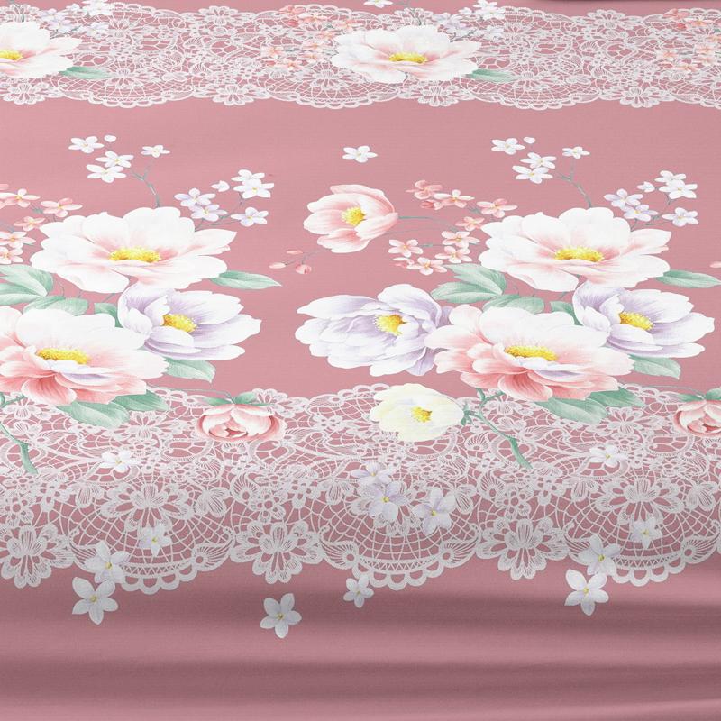 1 Simple Modern Plant Flower Printed Matte Fitted Sheet, Bedroom Printed Bed Cover, Bedding (Excluding Pillowcases)