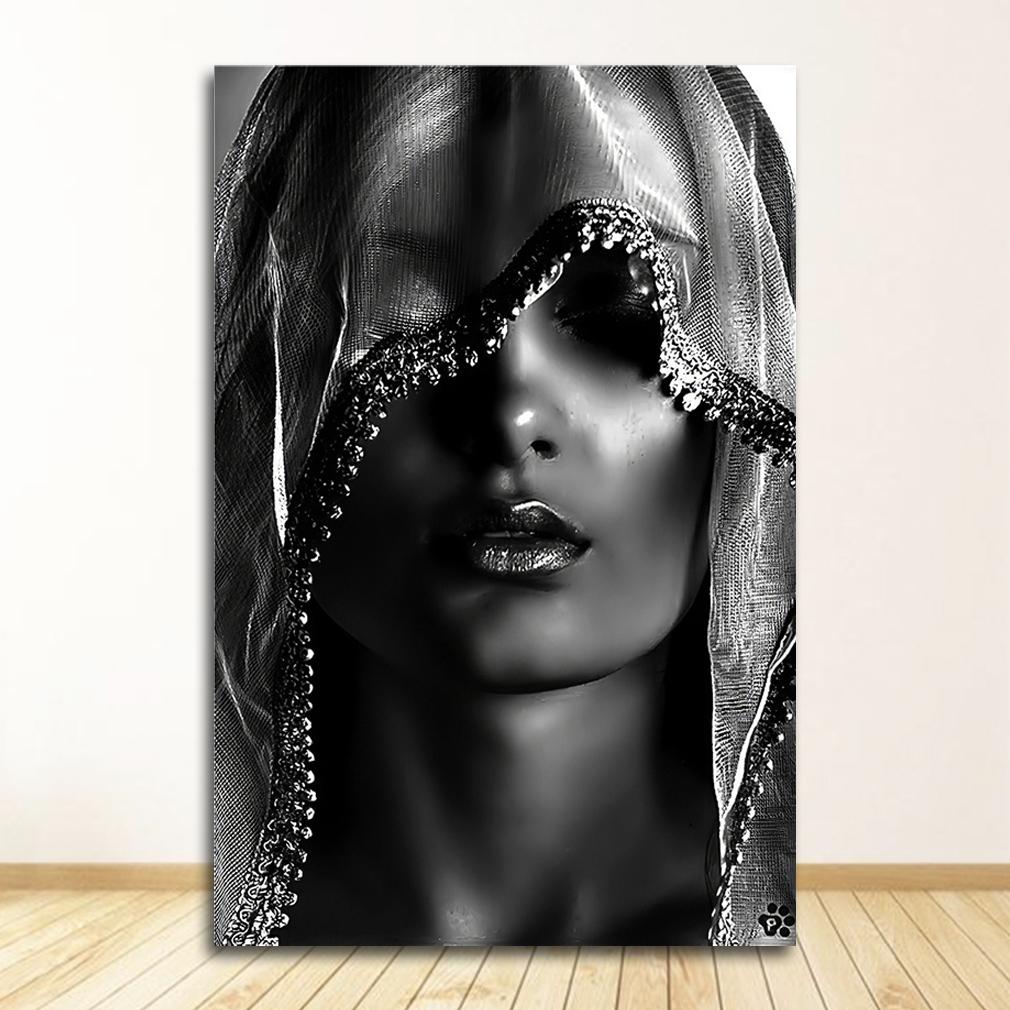 Art Pictures Scandinavian Cuadros for Living Room Decor Golden Makeup Women Canvas Paintings Posters and Print Nordic Style Wall