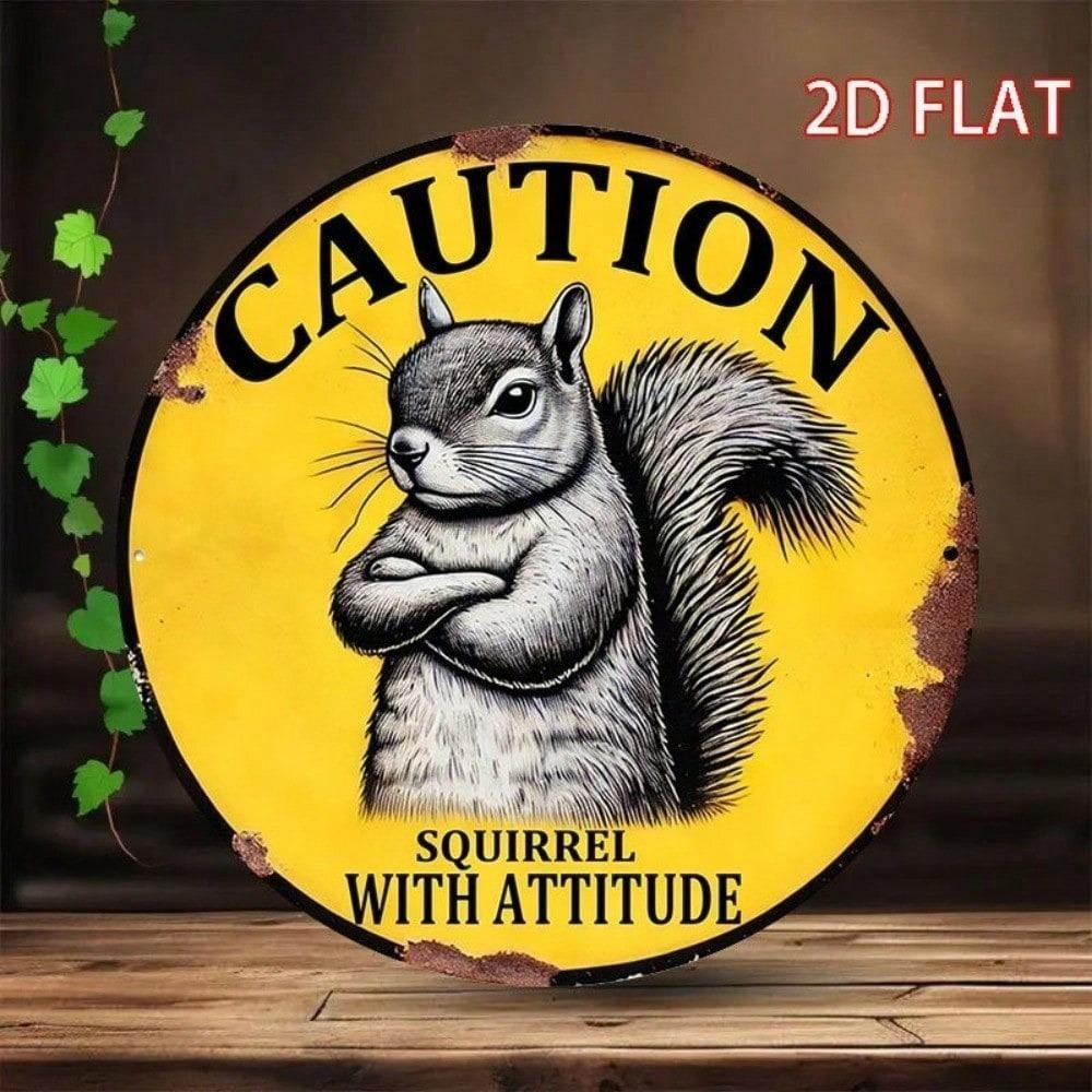 2D Vintage Round Metal Wall Sign Farmhouse Garage Garden Home Decor