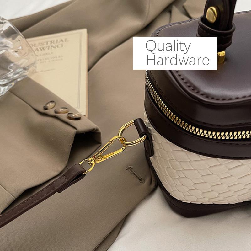 New Minimalist and Fashionable Box Shape Small Handbag, Contrasting Color Women's Bag, High-end Carriage Single Shoulder Crossbody Handbag