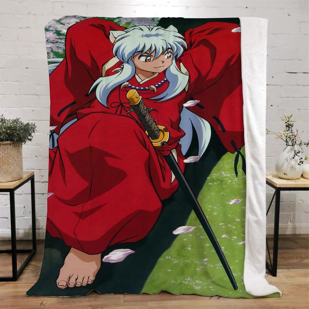 Inuyasha Warm Winter Blankets for Sofa Cover Blanket Bed Throw Luxury Bedding Beach Towel Knitted Plaid Home and Decoration Knee