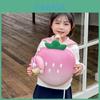 Adorable Strawberry Shaped Cartoon Backpack For Kids Stylish Oxford Fabric Design