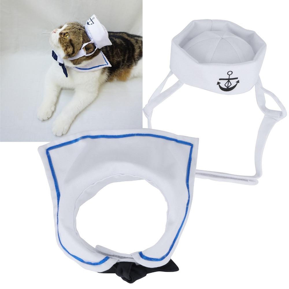 13.4 to 16.14in Hat Pet Sailor Suit Pet Hat and Shawl for Halloween Christmas Parties Daily Use