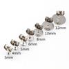 100 Pack Stainless Steel Flat Post Stud Earrings 3-12mm, Gold Water Plated, No Backs Included