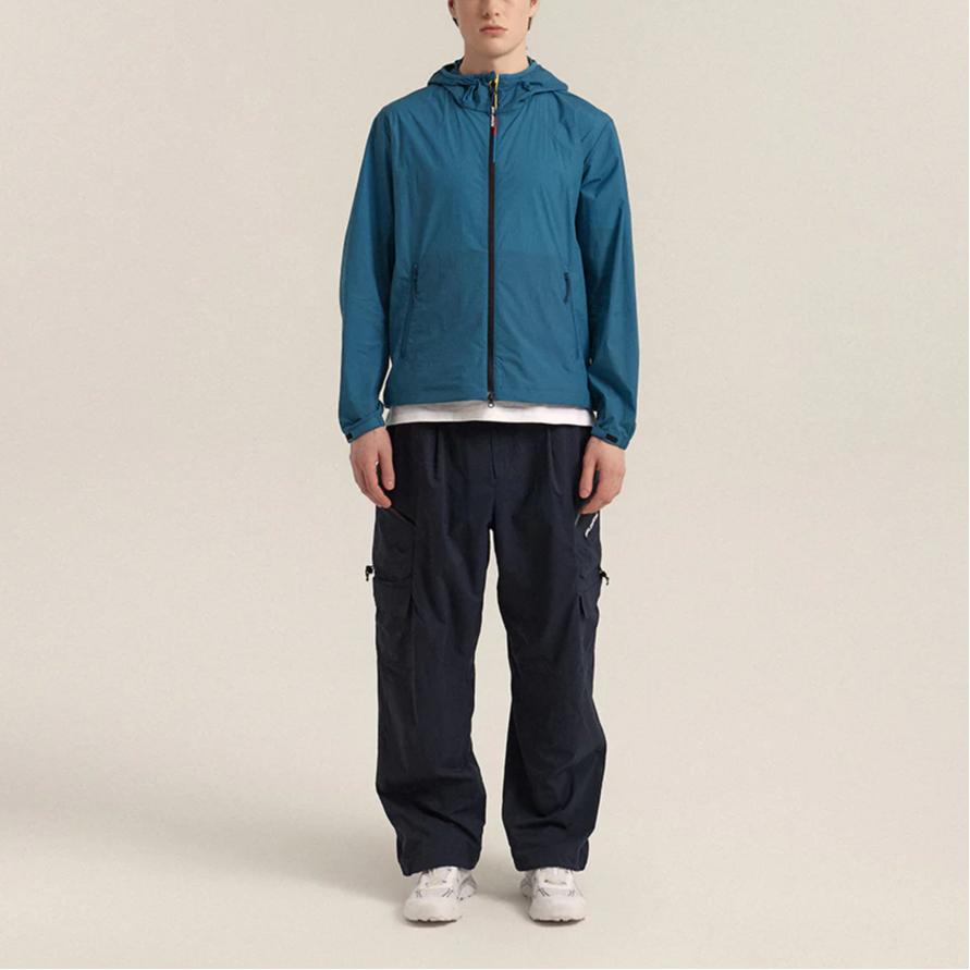 SALOMON Modyssey Serie Aero Outdoor Wasserdicht Leicht Kapuze Reißverschluss Langarm Jacke Unisex Jacken Blau Nacht C28131