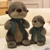 Kawaii Simulation Otter Plush Toy Cute Soft Stuffed Animal Doll Cartoon Plushies Toys Home Decoration For Adults Kid Gifts