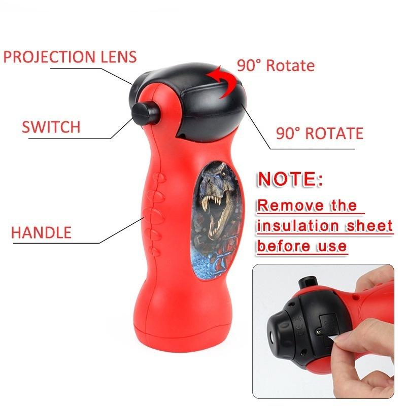 

Новинка 2021 года, 1 шт., 24 узора, фонарик, детские игрушки, проектор с изображением динозавра, лампа раннего просвещения, образовательная детская игрушка