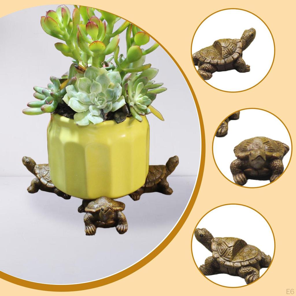 3 Pieces Animal Shaped Resin Pot Feet Flower Holder Decorative Art Crafts Planter for Patio