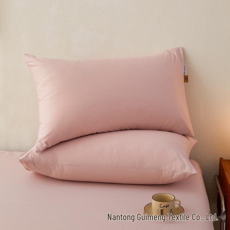 A-class Pure Cotton Solid Color Pillowcase Pair 48x74cm - Skin-Friendly for Home & Hotel Use