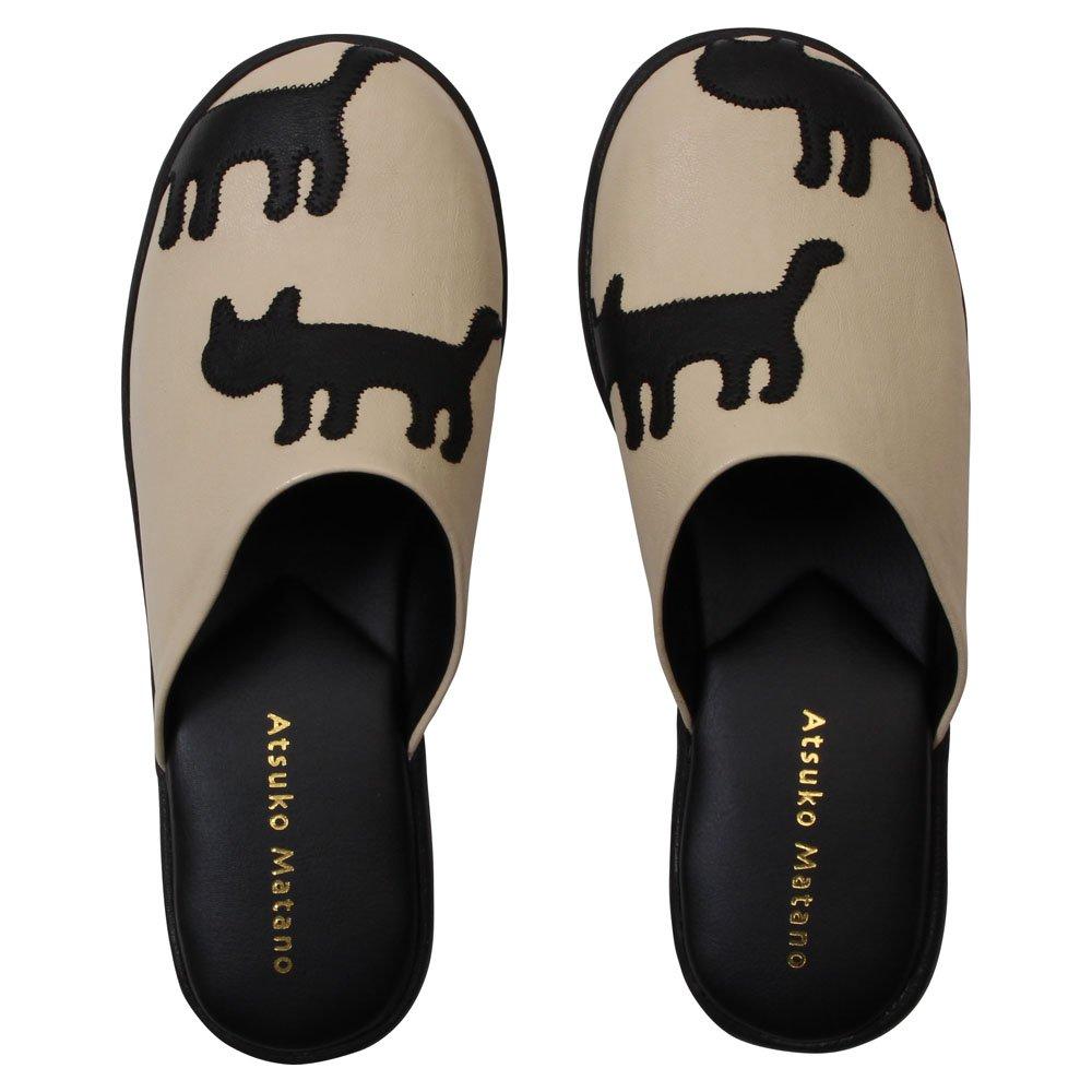 ATSUKO MATANO Silhouette Cat AM45000 Sandals, Large, Beige,
