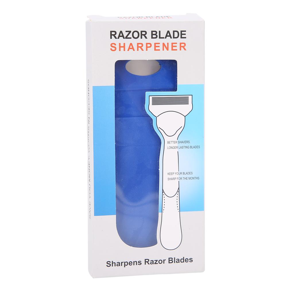 Men"s Shaver Sharpener Blade Sharpening Cleaning Rubber Blue Reusable Shaver Clean Tool