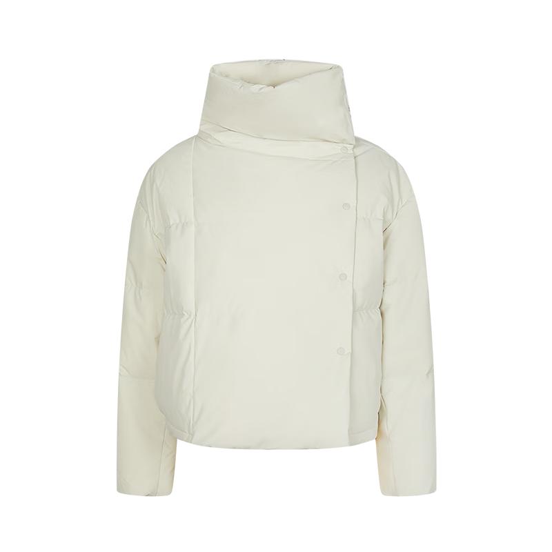 Less 2025 Winter Loose Fit Stand Collar Short Goose Down Jacket
