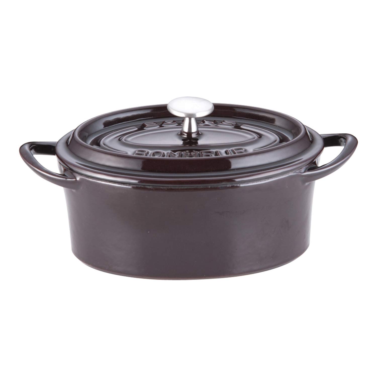 

Ishigaki Sangyo Bon Bonnet Oval Cast ABVB906 Cocotte, 17cm, Aubergine, Iron, China,