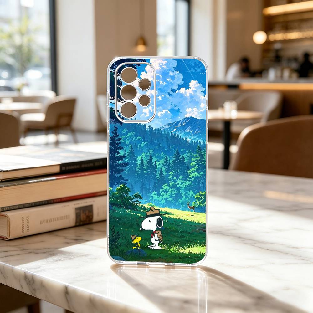 Cartoon Z-S-noopy-PC  Phone Case For Samsung S25,S24,S21,S22,S23,S30,Ultra,S20,Plus,Fe Transparent Cover