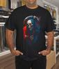Dual Flame Grim Reaper Graphic T-Shirt Mens Womens Tees Top