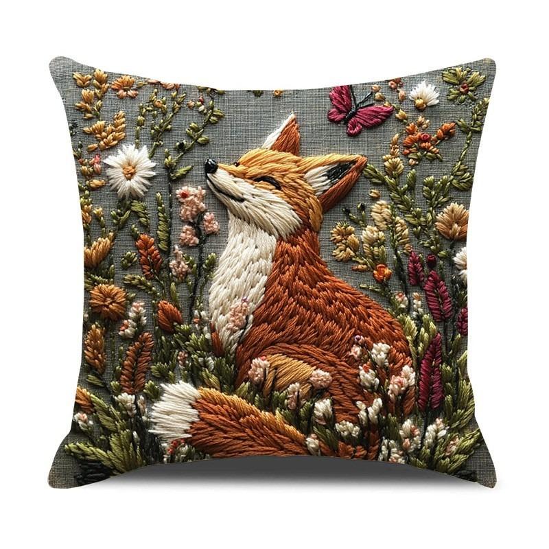 Fronha fofa com estampa de animal: Impressão plana 2D, bordado não real, sofá noturno almofada de sofá noturno