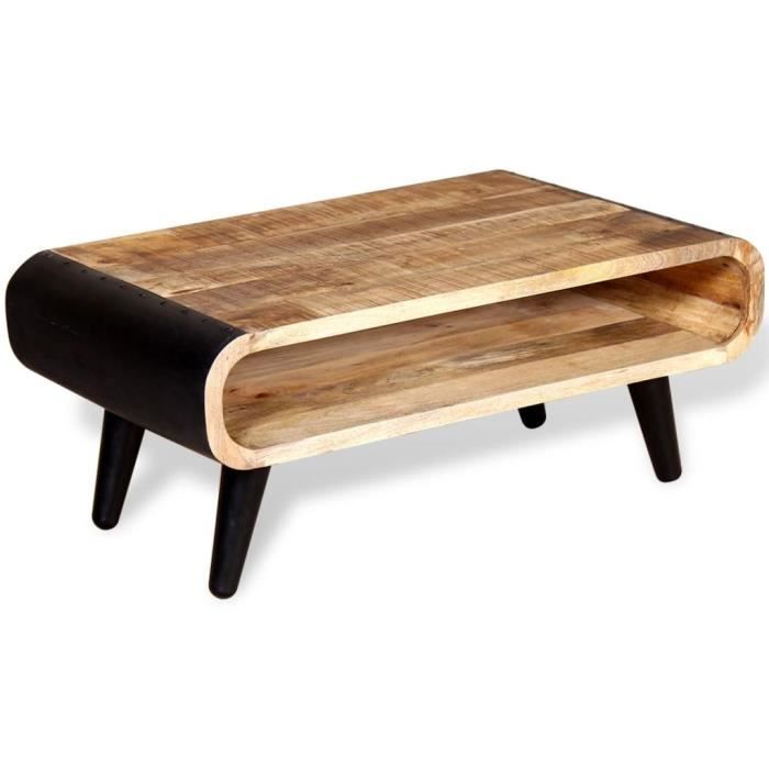 Table basse - VIDAXL - Bois de manguier brut - Style industriel