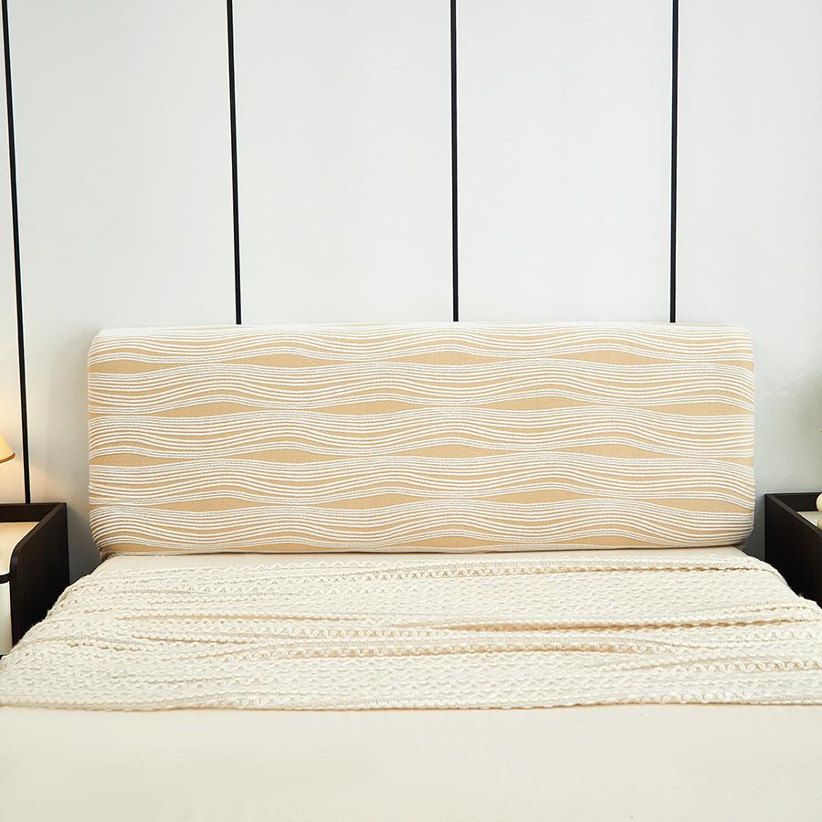 

1 PC Headboard Cover elastic jacquard Bedside Cover for bed in bedroom easy to clean Headboard Cover a pattern of stream lines 120cm