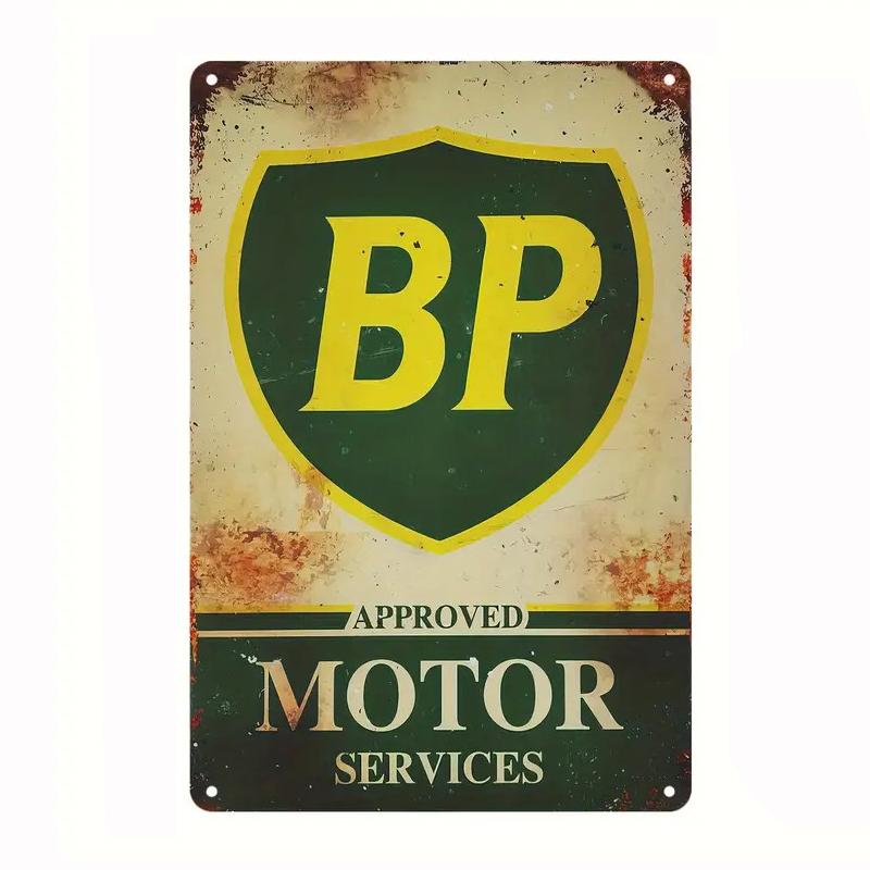 Vintage Metal Tin Sign Retro Garage & for Man Cave Decor, 8x12 Inch - Perfect for Old Car Shops, Oil Stations , Home Wall Art