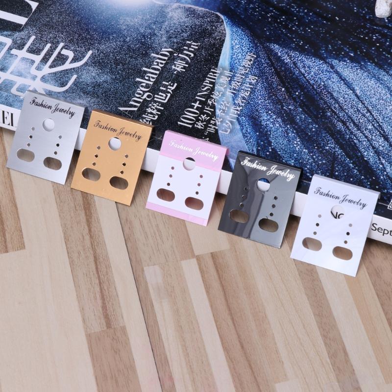 100Pcs Earring Cards Plastic Display Earring Card Holder for Jewelry Accessory
