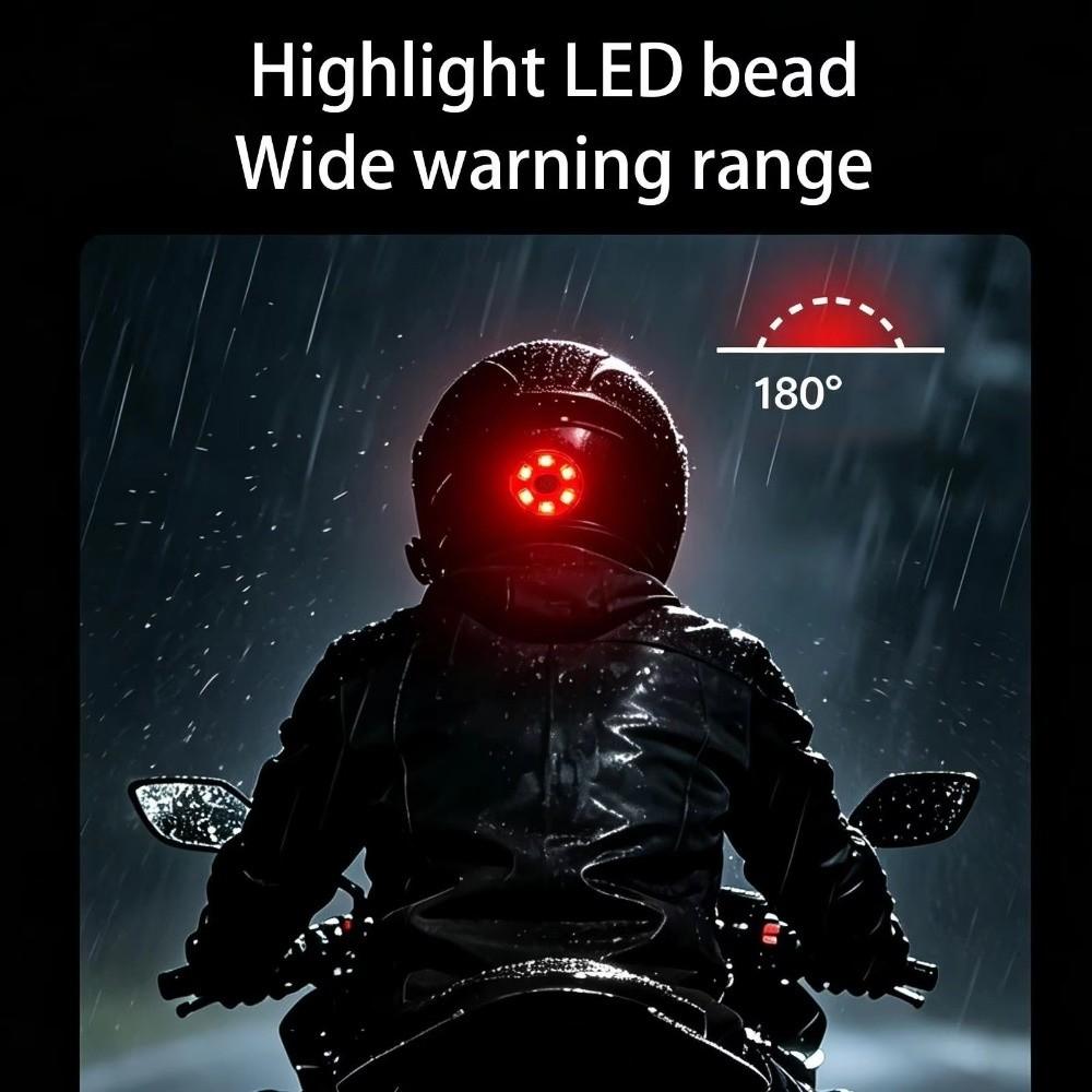 Flashing Warning Motorcycle Helmet Tail Light USB Rechargeable Cycling Rear Light