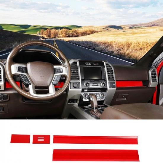 4pcs Center Console Dash Cover Trim for Ford F150 2015- Interior Accessories