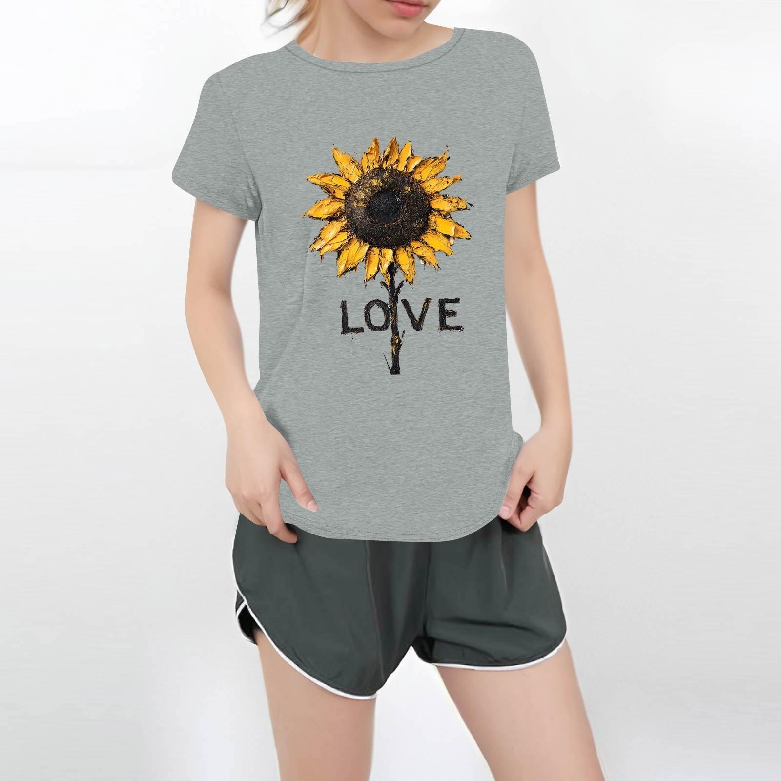 

Женская повседневная футболка с круглым вырезом и короткими рукавами с принтом XXXXL