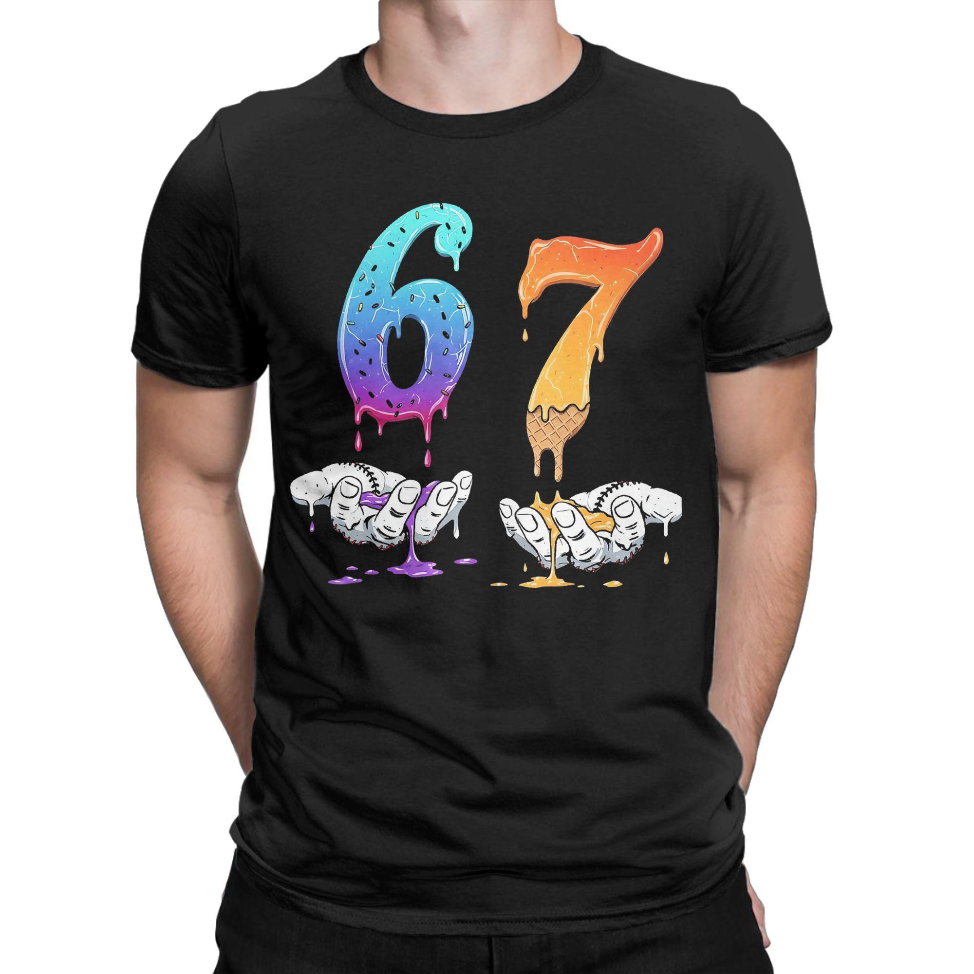 

Six Seven Meme 67 T-Shirts for Men Brainrot Italian Meme Vintage Pure Cotton Tees O Neck Short Sleeve T Shirt Summer Tops - M... 5XL різнокольоровий